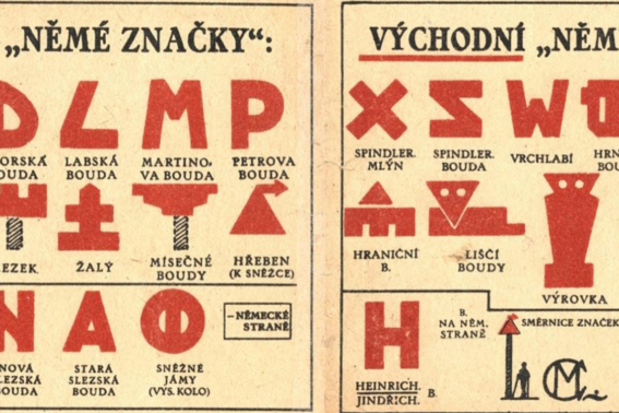 Niezwykły system oznaczenia szlaków turystycznych występuje tylko w czeskich Karkonoszach i jest znany pod nazwą „nieme znaki” lub „muttichovky”.